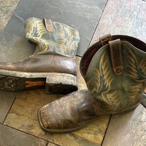 Ariat Brown and Green Men's Boots 10.5 d
